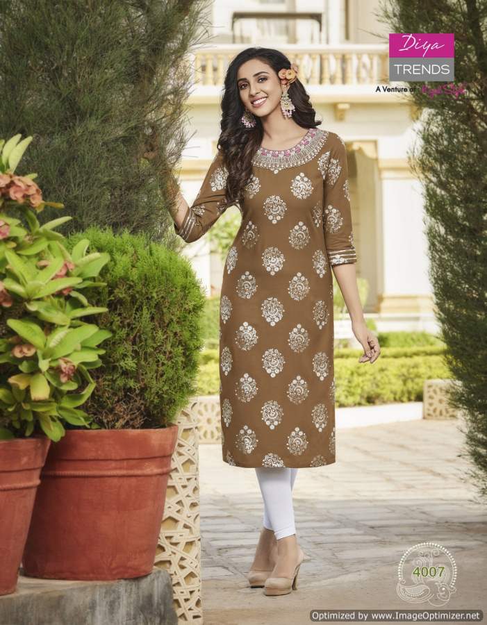 Victorias 4 Heavy Rayon Regular Wear Embroidery Kurti Collection